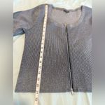 Wild Fable Women's XXL Zip-Front Navy & White Ribbed Cardigan Thick Sweater. Photo 4