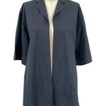 Bottega Veneta  Charcoal Black Open Front Collard Shirt *SAMPLE *Damaged Small‎ Photo 0