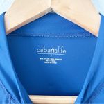Cabana Life Long Sleeve Embroidered 3/4 Zip Rash Guard in Navy Blue Photo 2