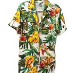 House of Harlow  1960 Women's Linen Blend Tropical Print Dress Size Small Revolve Photo 0