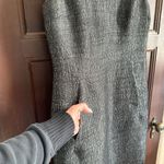 NICOLE FARHI | Gray Wool Blend Tweed V Neck Sheath Knee length Skirt | Size 10 Photo 2