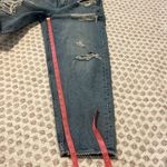 American Eagle  Relaxed Mom Jeans Size 4 Destructed High Waist Light Wash Photo 9