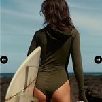 NEW WATSKIN Lola Hooded Bodysuit/ One piece Swimsuit Green Photo 4