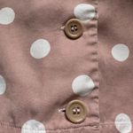 Reformation Pajama Shirt Button Front Short Sleeve Sleepwear Polka Dot Pink S Photo 7