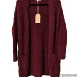 Love Tree  womens size small merlot burgundy cardigan long sleeve with pockets Photo 8