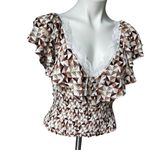 Gimmicks by BKE NWT, Buckle Gimmicks Lace Trim Ruffle Tank Top, Sz M Photo 4