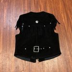 Harley Davidson Genuine Suede Leather Fringed Vest Photo 2
