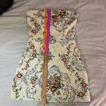 Edikted  Floral Tapestry Lace-Up Back Strapless Minidress, Small, Bodycon Mini Photo 4
