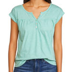Eddie Bauer  Light Colored Short Sleeve Top Photo 0