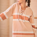 Anthropologie NWT The Upside Freja Pullover Shirt Size XL Peach Orange Photo 0