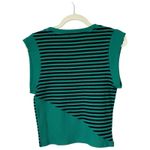 Anthropologie Maeve Ribbed Muscle Tank Top Kelly Green Striped Size Large Crop Photo 2