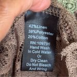 Pretty Angel  Brown lace poncho-style blouse with green details, elegant Photo 8