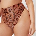 Nasty Gal Leopard High Waisted Bikini Bottoms NWT Photo 2