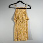 Cotton On Womens Floral Retro Yellow Mini Sundress Frenchie Open Back Size S Photo 1