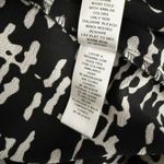 Donna Morgan  | Crepe Black Cream Beige Graphic Print Shirt Dress Maxi | 14 Photo 8