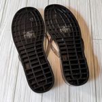 Calvin Klein Jeans Women's Black and Clear Logo Flip Flops Sz 8 Photo 4