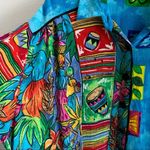 BOP Vintage Art to Wear Tropical Scene Women in Action Art Vibrant Artsy 1X Blue Photo 5
