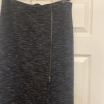 Free People Navy & White Space Dye Long Pencil Skirt with zippered slit Photo 1