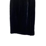 Talbots  Womens Skirt Black Vintage‎ Pencil Slit Velvet Elegant Chic Photo 2