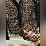 Marco De Vincenzo Sheer Sequined Long Sleeve Black Cardigan Sweater Size 6 Photo 5