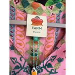 Farm Rio  Fruits Queen Scarf Pink Short Sleeve Midi Dress Womens Small Boho NWT Photo 4