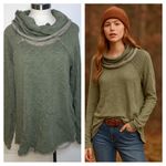 Free People FP Beach “Two Body” Cowl Neck Sage Green Top M/L Photo 1