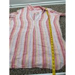 Gap Womens 100% Linen Striped Popover Top Sz XL Breathable Lightweight Beachy Photo 8