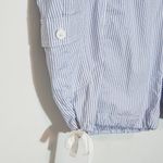 st. john's bay Blue and White Stripe Shorts Size 22W Preppy Blue Cargo Shorts Photo 2