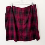 Torrid [] Red Black Plaid Tartan Print Zip Front Mini Skirt Pockets Stretch Sz 16 Photo 2
