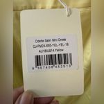 Peppermayo NWT Exclusive Odette Satin Mini Dress Butter Yellow US 14 Photo 8