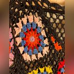 Handmade Crochet Sweater Black Multi Color M Photo 2