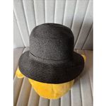 Orvis  Black Paper Straw Packable Bucket Hat Womens Accessory Travel Beach Sun Photo 2