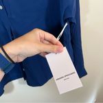 Amanda Uprichard  NWT Leslie Blouse in Blue Women’s Size Small MSRP $268 Photo 8