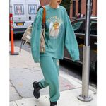 Boys Lie Good Bye Angel Long Sleeve Crewneck Graphic Cotton Sweatshirt Green Photo 1