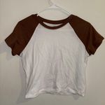 Hollister brown and white baby tee Photo 0