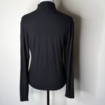 Abercrombie & Fitch Abercrombie Black Rib Mock Neck Long Sleeve Top Photo 5
