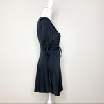 Abound  Mini Dress Juniors XS NWT Ruched Front Sleeves LBD Classic Basic Black Photo 5