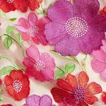 Eliza J Women's Embroidered Floral Puff-sleeve Shift Mini Dress Sz 2 Pink NWT Photo 6