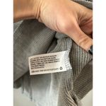 Wild Fable Top Women's Large Gray Cropped Waffle Knit Cotton V-neck Thermal Photo 3