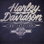 Harley Davidson Black Hills Blue Studded Womens Top Shirt Short Sleeves Sturgis Photo 1