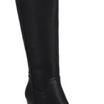 Journee Collection Black Wedge Knee-High Boots Size 8 WC Photo 0