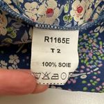 Sandro  Silk Floral Retro Collared Shirt Dress Photo 11