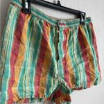 Victoria's Secret  Green Orange Plaid 100% Cotton Sleep Shorts Womens M Y2K Photo 1