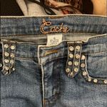 Cache Vintage Y2K Rhinestone Studded Low Waist Flare Bootcut Jeans SZ 2 Photo 3