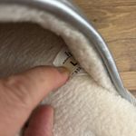 Maeve Anthropologie  Puffy Platform Silver Slippers Slides Shoes Photo 1