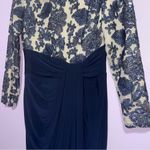 Ralph Lauren Lauren Midi Dress Women Size 8 Navy Sequin Event Formal Cocktail Photo 2