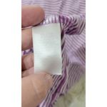 kim rogers Sz L Cotton Spandex Striped Purple Scoop Neck Long Sleeve Ribbed Tee Photo 4