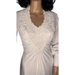 1970s Vintage Wedding Gown w/ Bustled Train & Veil ILGWU Union small White Photo 3