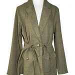 Soho  Green Tailored Blazer with Belted Waist MSRP $60.00 Size M Photo 0