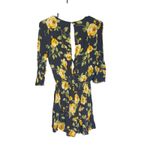 Everly Black Yellow Floral Romper Women’s XS Short Sleeve Ruffle Photo 5